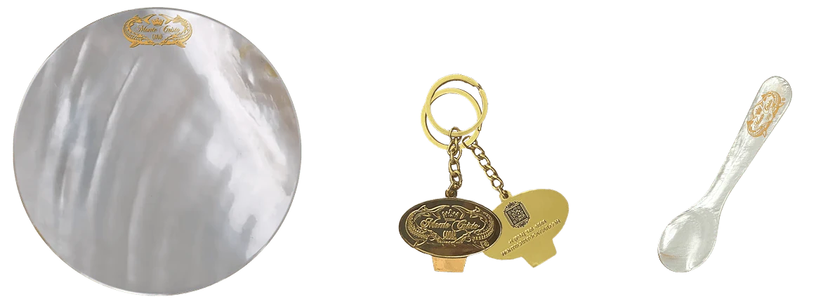 Plate, keychain and spoon