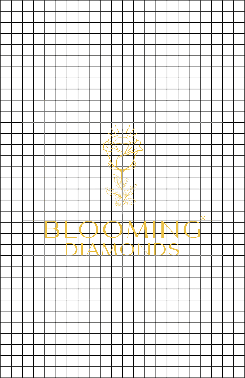 Blooming Diamonds logo construction