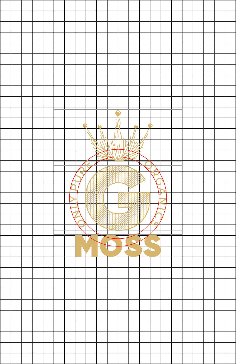 G Moss logo construction