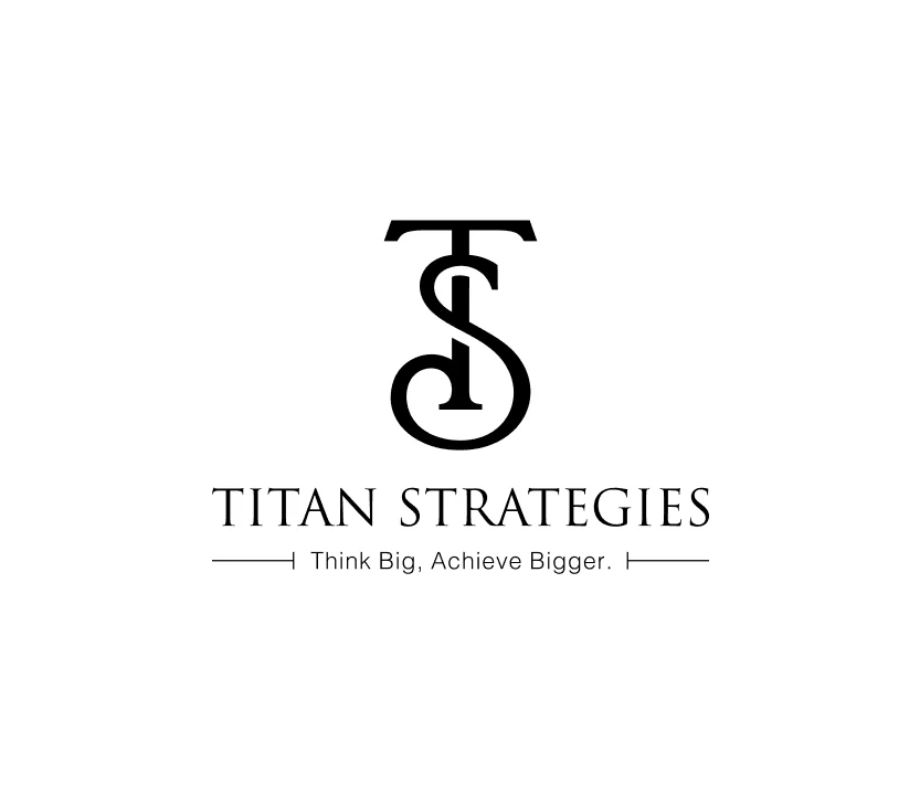 Titan Strategies logo, black on light