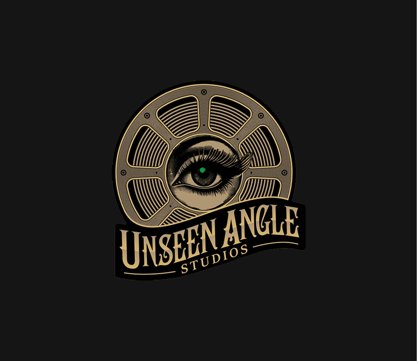 Logo on dark, gold