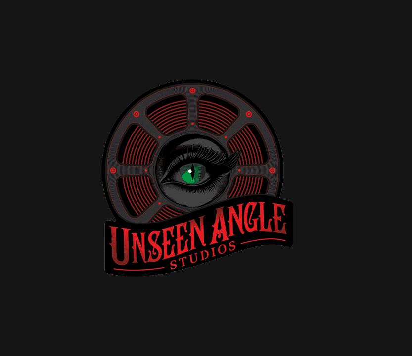 Logo on dark, red