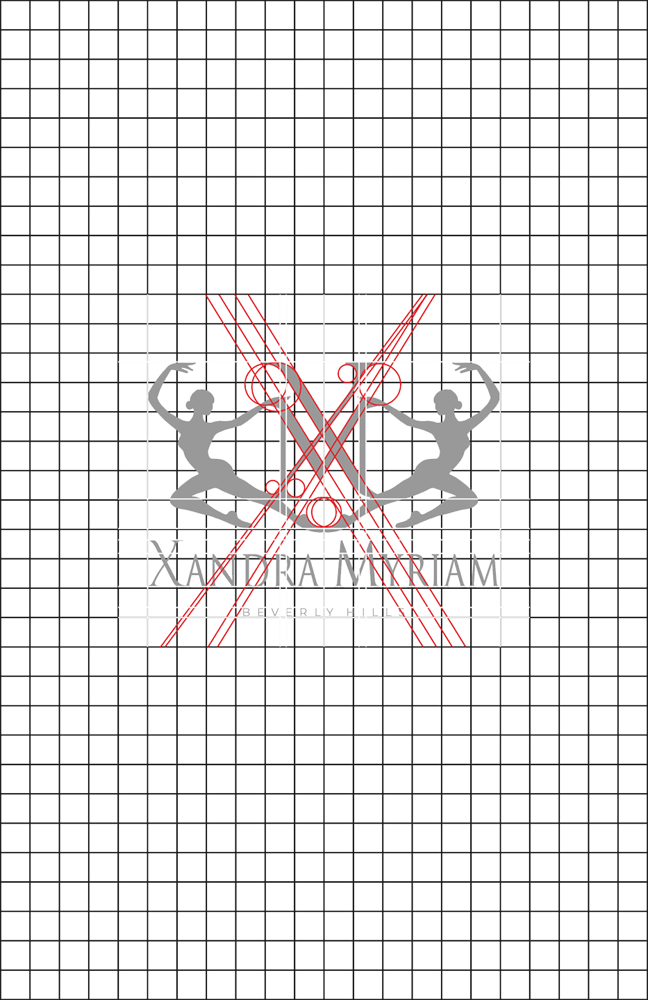 Xandra Myriam logo construction